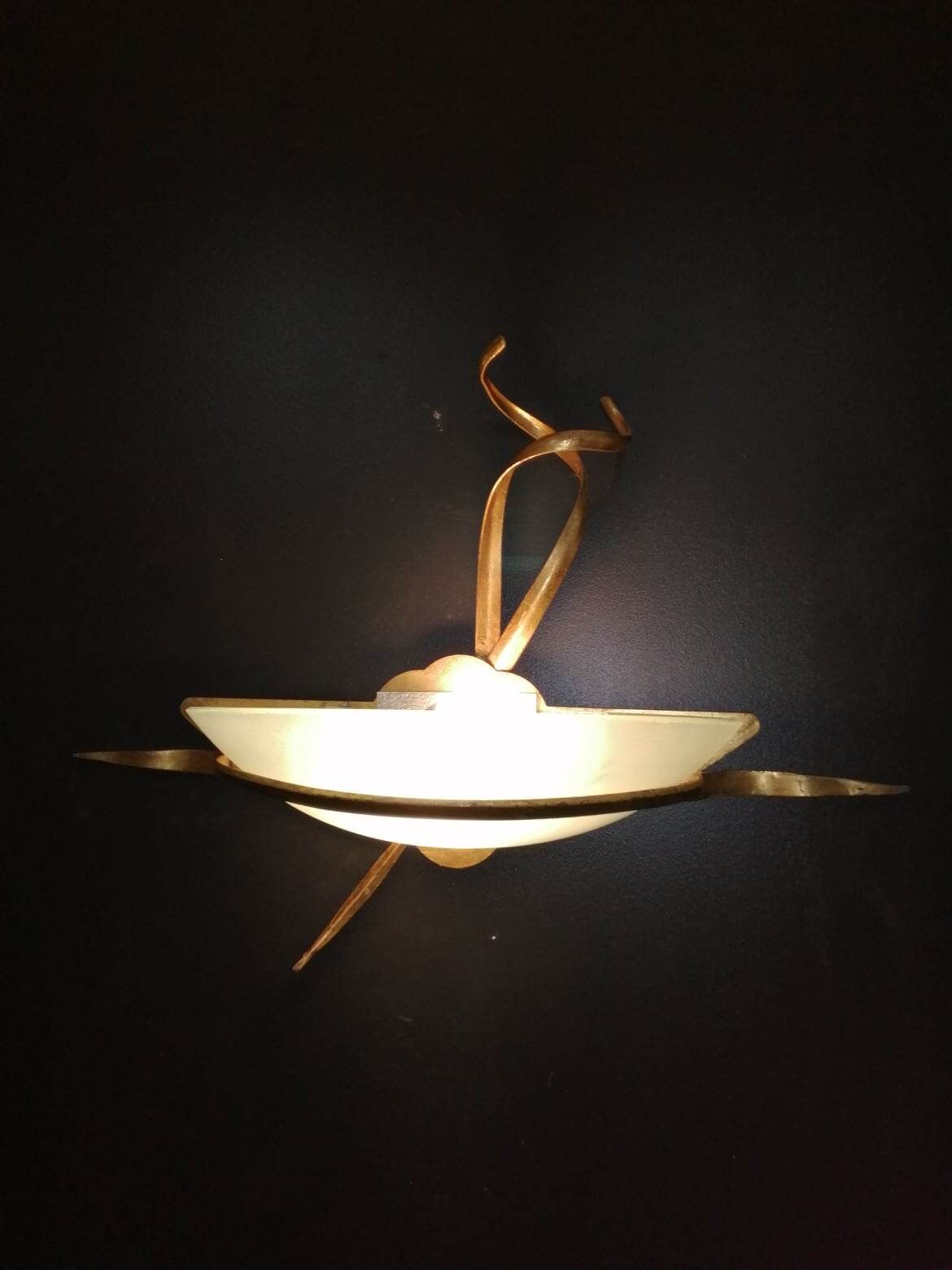 Pair of 70s wall lamps by malka