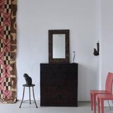 Copper relief wall mirror | Bragalini Angelo style | Italy | 1970s