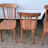 serie de 7 chaises de bistrot monobloc