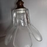 Flower petal glass pendant light, vintage Murano style