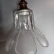 Flower petal glass pendant light, vintage Murano style