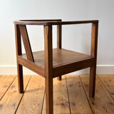 Pair of solid wood armchairs