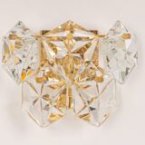 pair of crystal wall lights by Kinkeldey, Germany, 1970s.