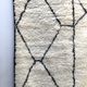 Moroccan Berber carpet Beni Ouarain with black graphic patterns 3,09x1.99m