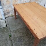 Old coffee table with drawer handle shell