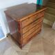Antique oak burr chest of drawers - 4 drawers - marquetry inlay from the early 21st century