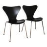 2 chaises 3107 d'Arne Jacobsen pour Fritz Hansen 1950