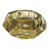 Cendrier en cristal taillé  à facettes vintage 70's