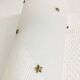 Pair of sconces MD 1950 Perspex white brass stars