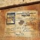 Industrial box in raw fir wood shipping SNCF bicycle equipment Necto 50s 1950s