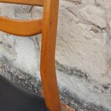 6 scandinavian chairs vintage beech and skai