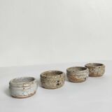 Set of 4 vintage stoneware shells