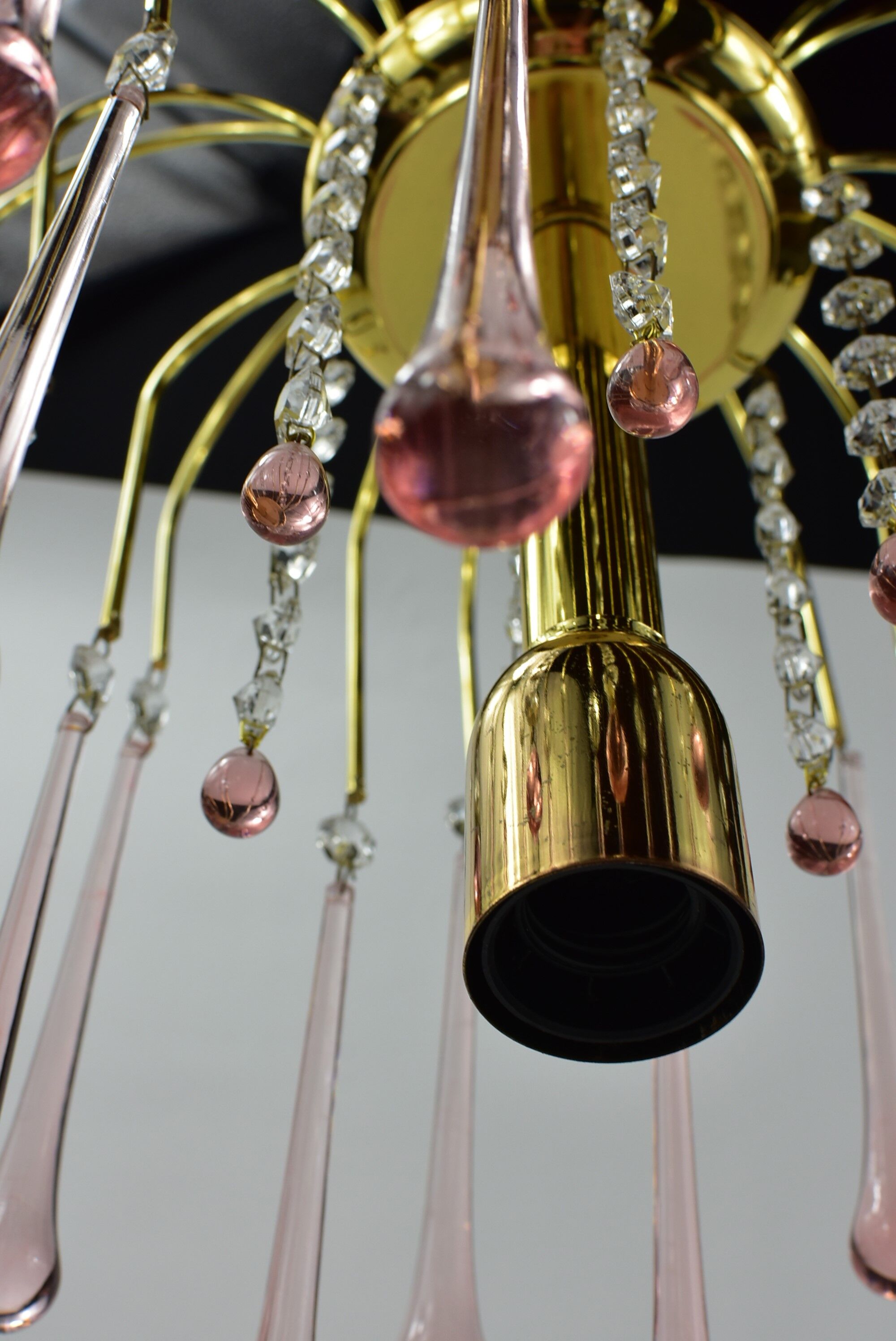 Chandelier tassels pink drops