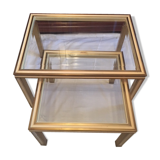 Aluminium and glass nesting tables