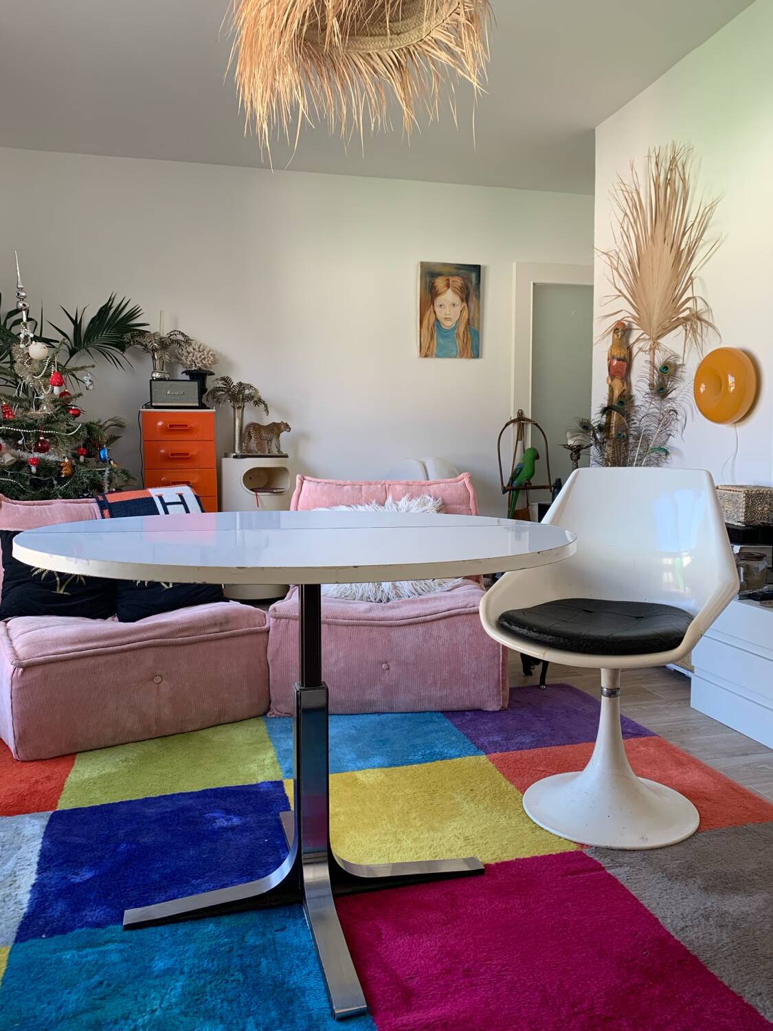 70s retractable coffee table