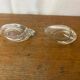 Pair of Antique Molded Glass Swan Salt Cellars Vintage Pepper Shakers