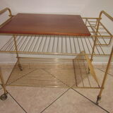 Vinyl door serving table