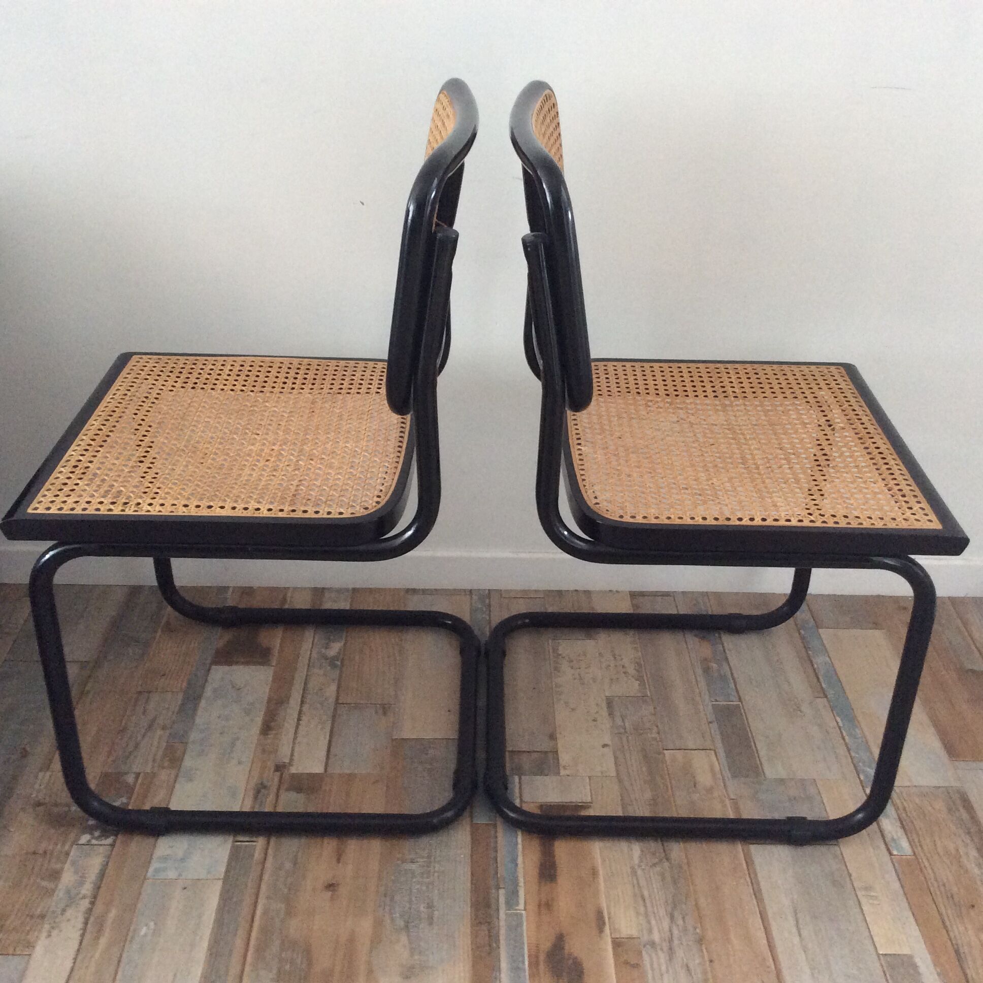 Pair of chairs Marcel Breuer Cesca S32