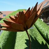 wrought iron lotus flower