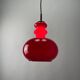 Suspension en verre rouge par Peill et Putzler, 1960