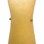 Mid-Century brass floor lamp with fiberglass shade, 1950 s, Germany