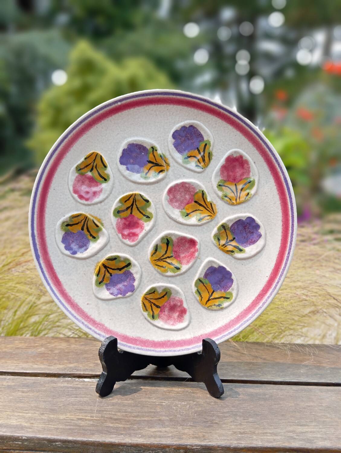 Oyster dish with flower decoration from Ninon de MBFA - Pornic