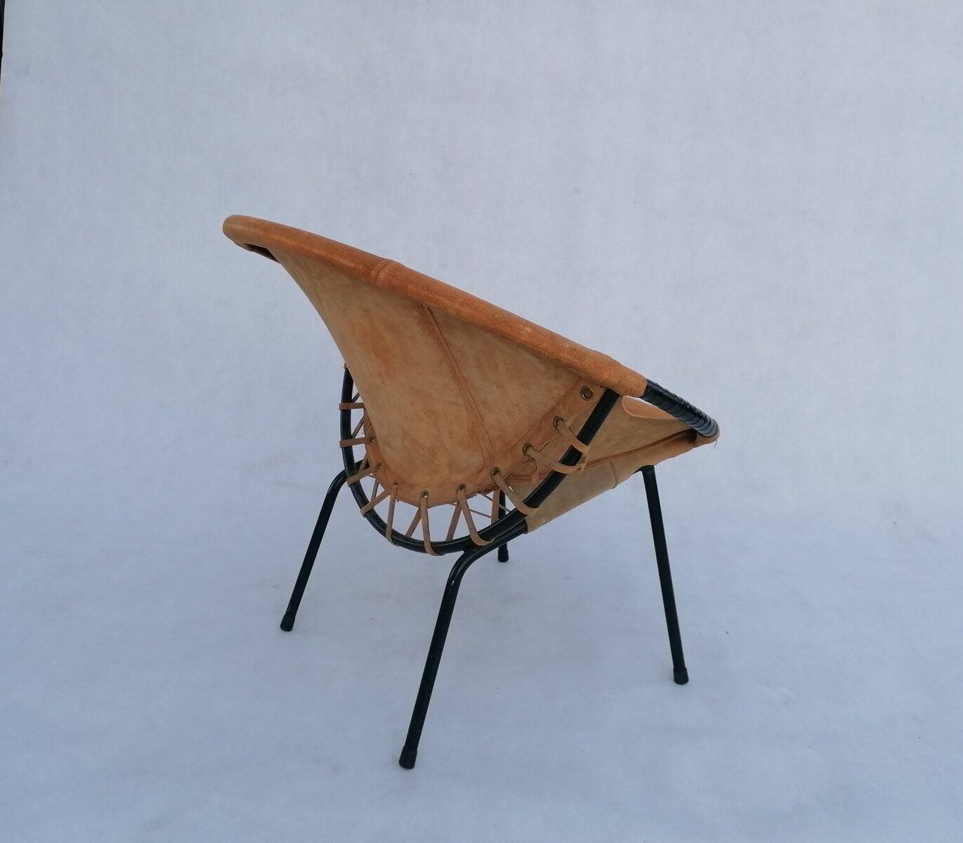 Mid-century circle balloon chair by Lusch Erzeugnis for Lusch & Co, 1960s