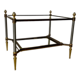 Brass, steel and patinated brass sofa end 1960