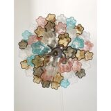 Contemporary Tronchi Murano Multicolor Glass Chandelier, Set of 2 or a Pair of Chandeliers