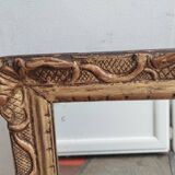 Antique Louis XVI style gilded wood mirror
