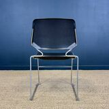 Lot of 39 Matrix T.Tolleson for Krueger chairs black and chrome 70s USA