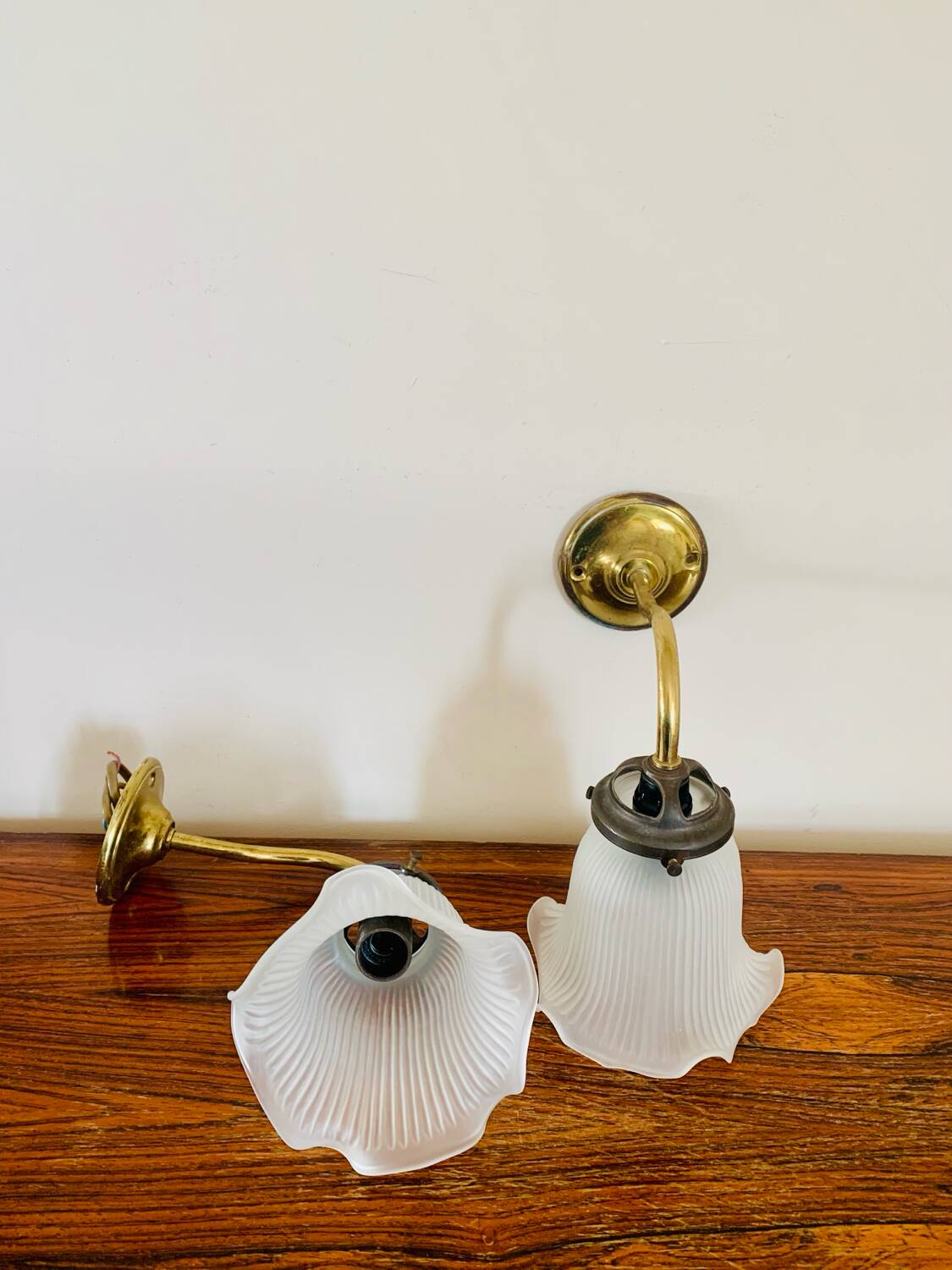 Antique Art Nouveau wall lights