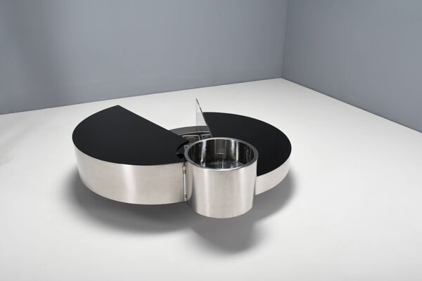 Rare table bar de Massimo Papiri pour Mario Sabot, Italie 1970