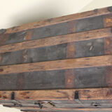 Wood and metal chest from the beginning of the twentieth
