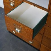 Vintage oak haberdashery shop furniture, Netherlands, 1930s