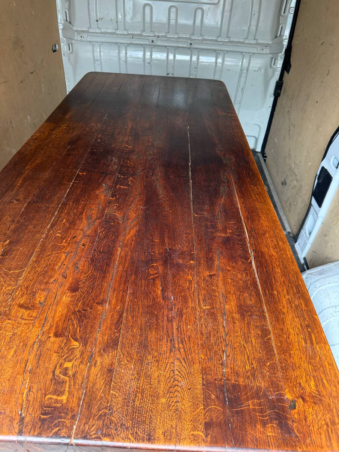 Solid oak monastery table