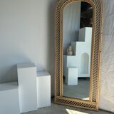 Rattan foot mirror with braces H:2m