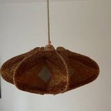 Scandinavian hanging lamp in stretched wool 1960
