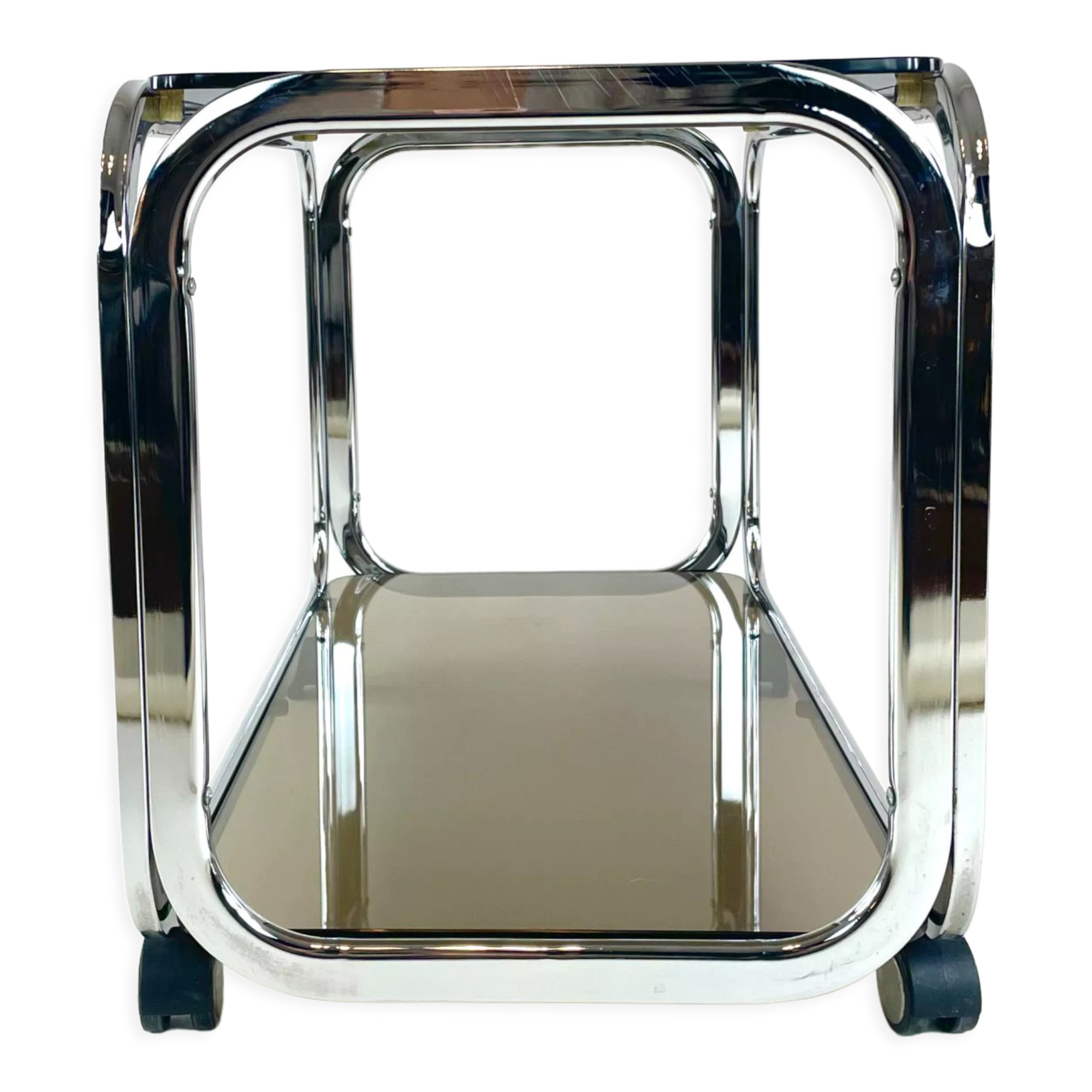 Seventies tubular serving trolley