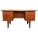 Bureau scandinave moderne en teck avec étagères intégrées au dos, 1960, Danemark