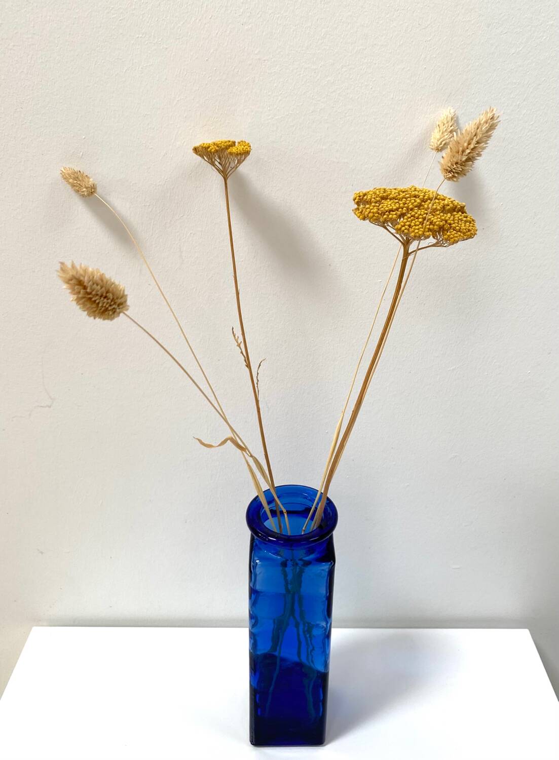 Vintage cobalt blue glass jar