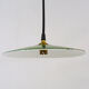 Suspension enamelled sheet plate old green plate, industrial. Year 50