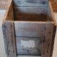 Caisse en bois massif d'atelier industriel vintage