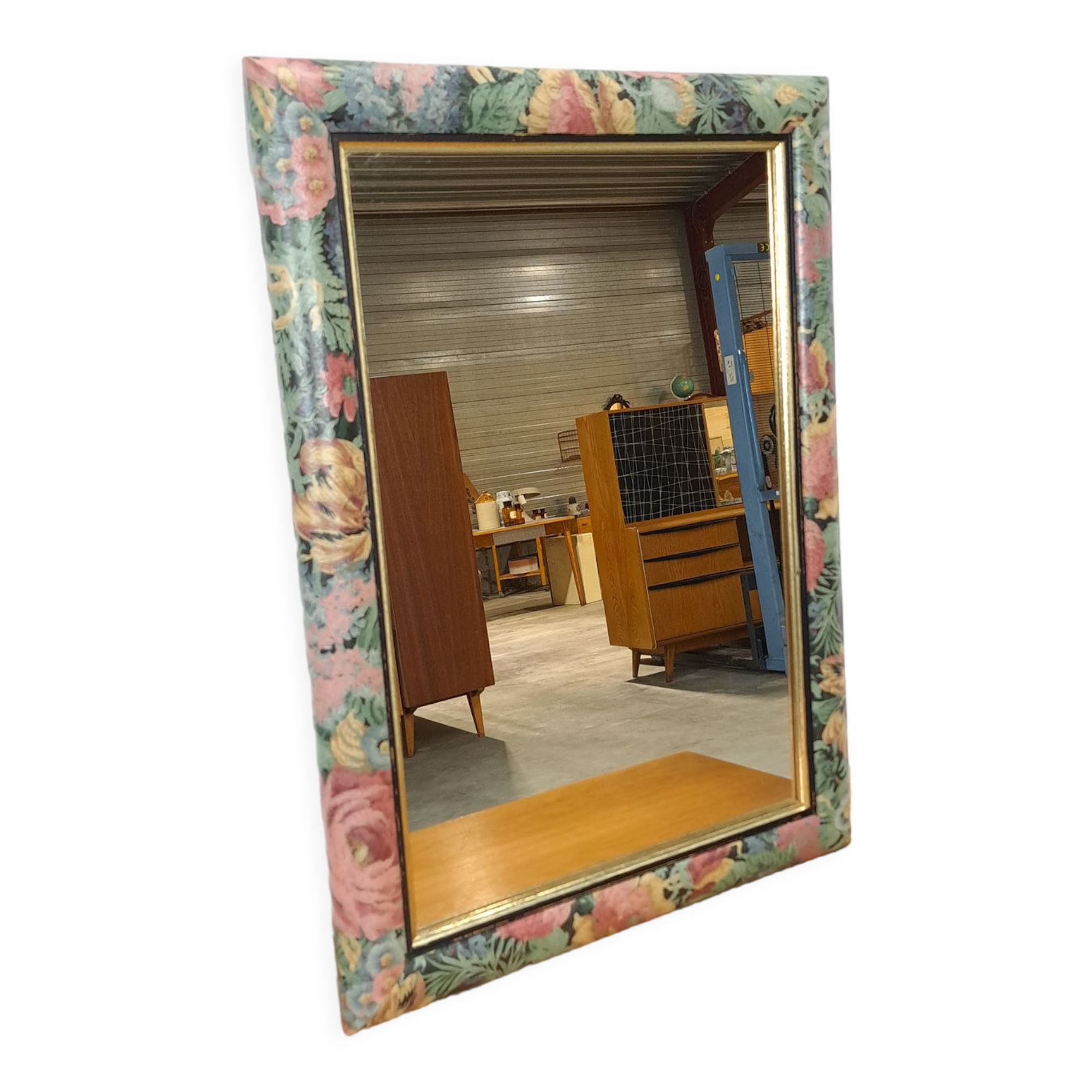 Miroir floral vintage