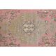 1970s Turkish Oushak Handmade Wool Cotton Pink Area Rug 108x225