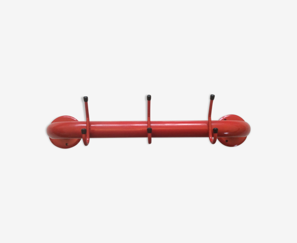 Porte-manteau vintage 70-80 métal rouge