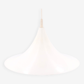 Suspension trompette blanche Scandinave, années 70