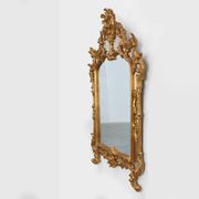 20th century large gilded baroque style mirror by Deknudt, Belgium