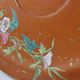 Large clay/terracotta dish with Japanese-style glazing, Art Nouveau.
