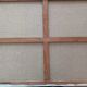 Oil on canvas by JP Ferrand: hamlet reflected in the pond